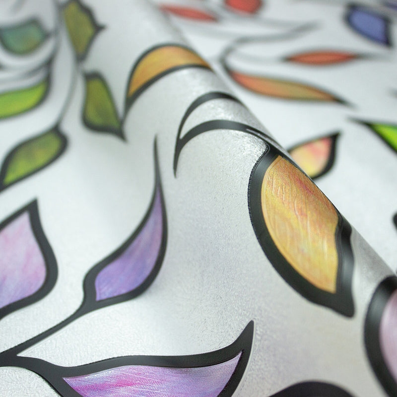 York Wallcoverings Stained Glass Leaves Window Film (WFM3905SLG)