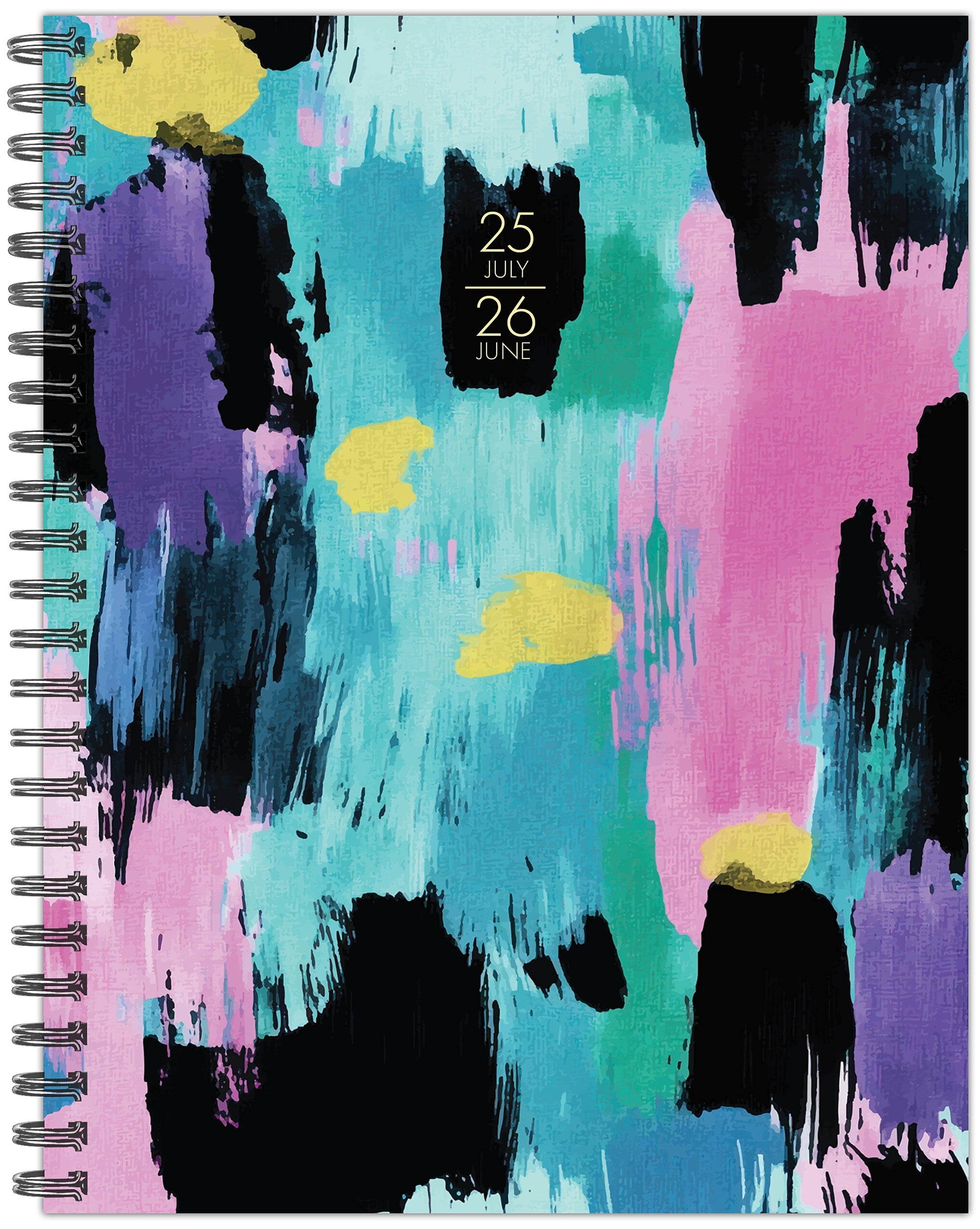 2025-2026 Willow Creek Abstract Art 8.5" x 11" Academic Year Weekly & Monthly Planner, Multicolored (56790)
