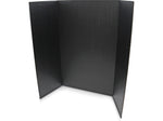 Flipside Tri-Fold Project Board, 48" x 36", Corrugated Paper, Black, 4/Pack (18067)