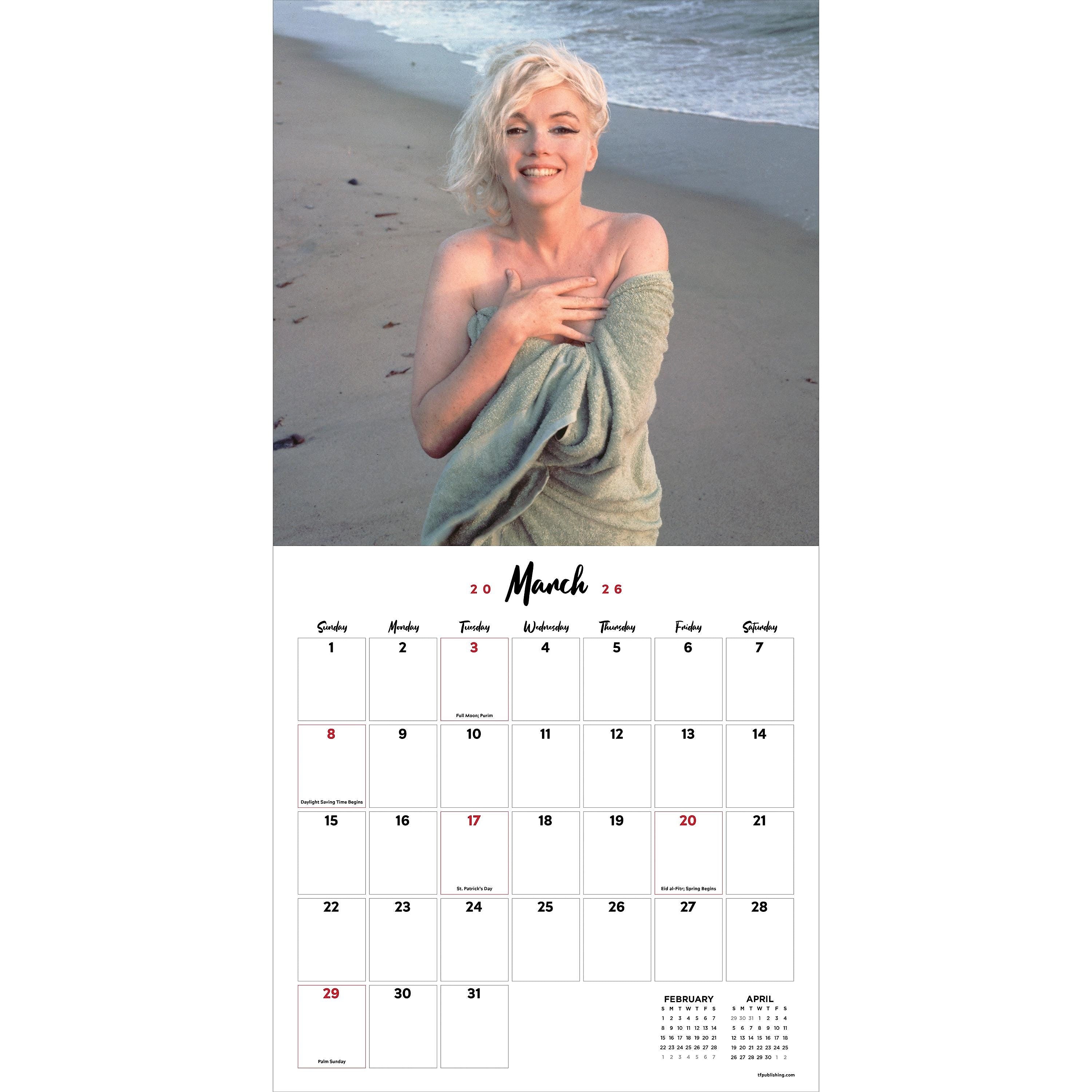 2026 TF Publishing 12" x 17" TF Publishing 12" x 12" Marilyn Monroe Wall Calendar 26-1115