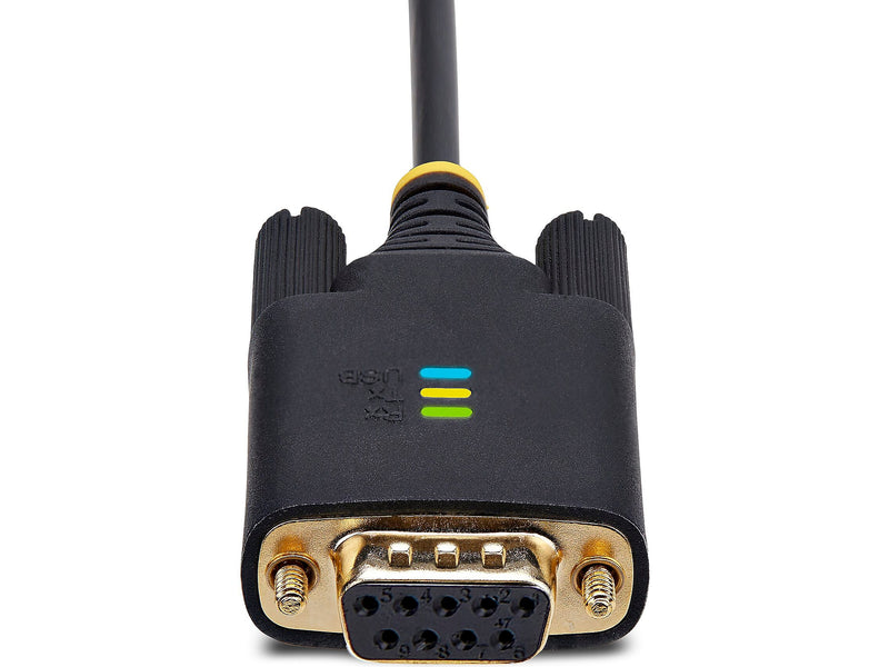 StarTech 3.3' USB-A to RS-232 Serial Adapter Cable, Male to Male, Black, 'DI Chip, COM Retention (1P3FFCNB-USB-SERIAL)