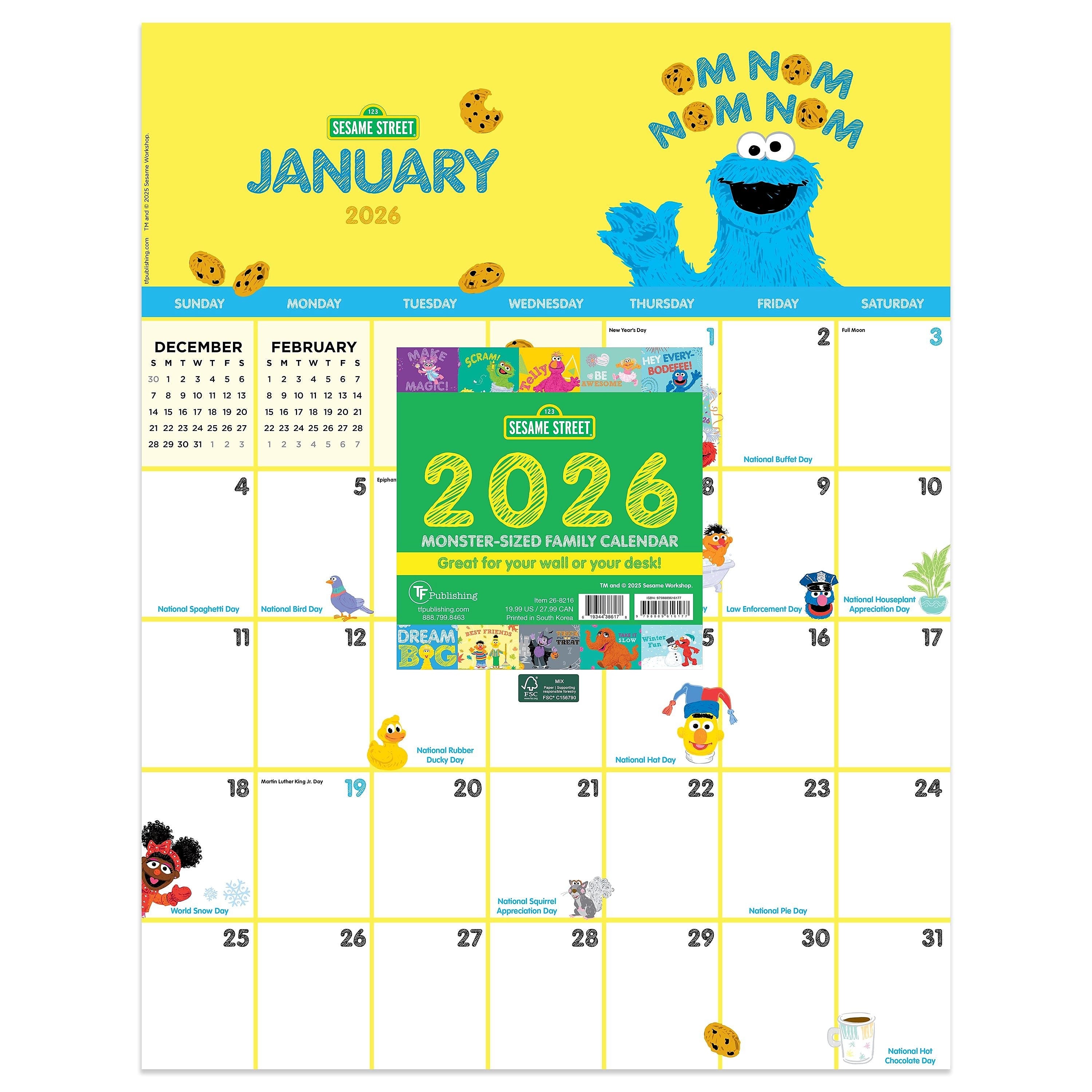 2026 TF Publishing 17" x 22" Monthly Desk Calendar, (26-8216)