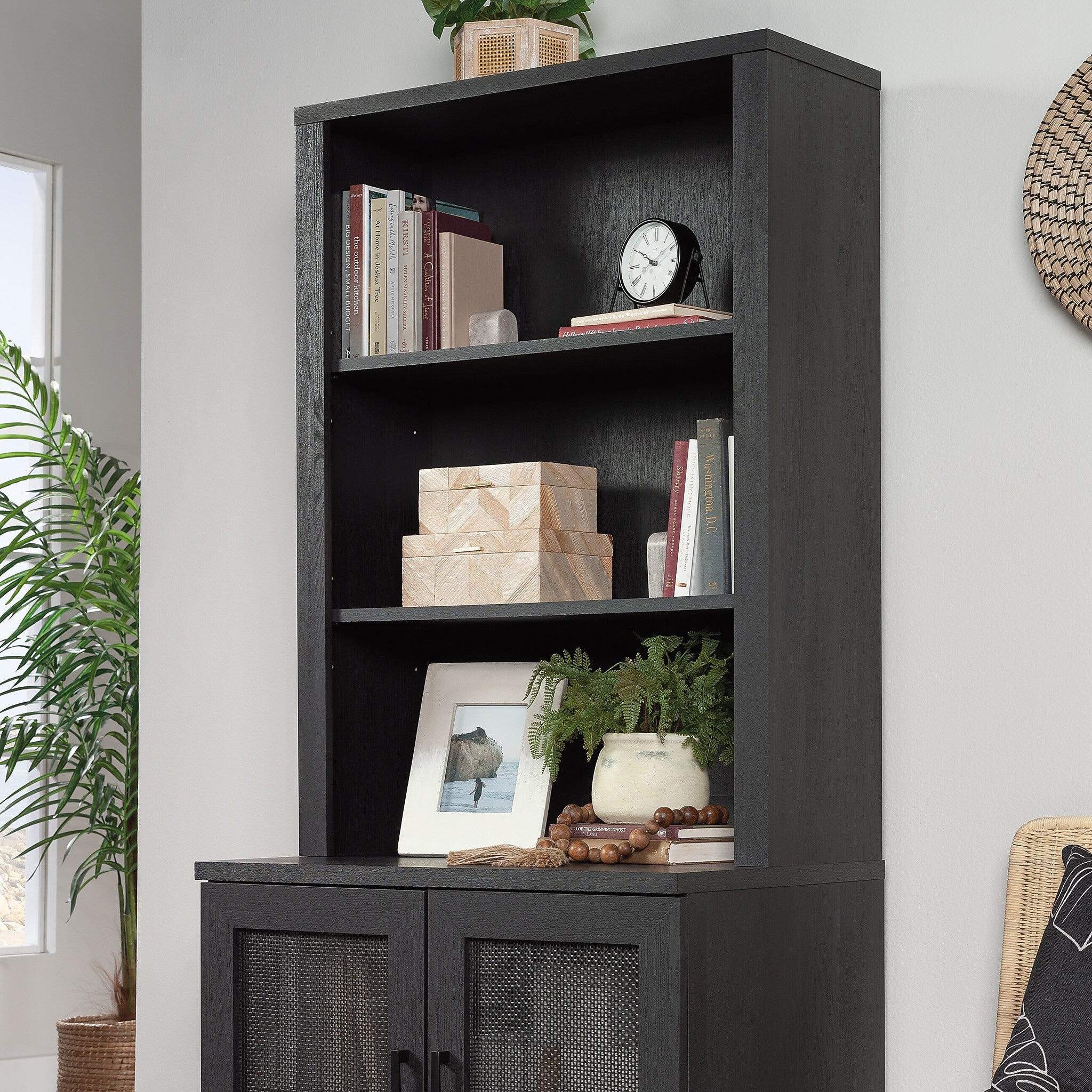 Sauder Tiffin Line 31"W Hutch, Raven Oak (433271)