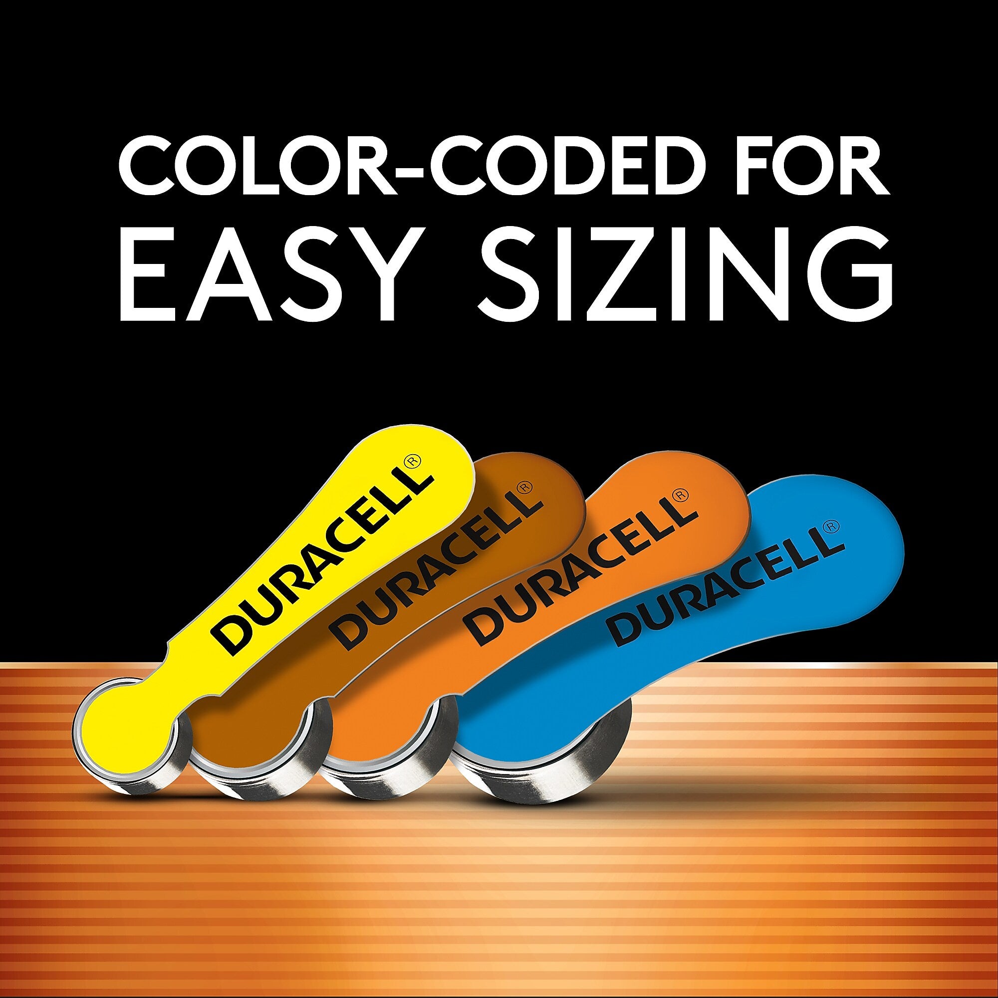 Duracell Size 13 Orange Hearing Aid Batteries, 16/Pack (DURDA13B16ZM09)