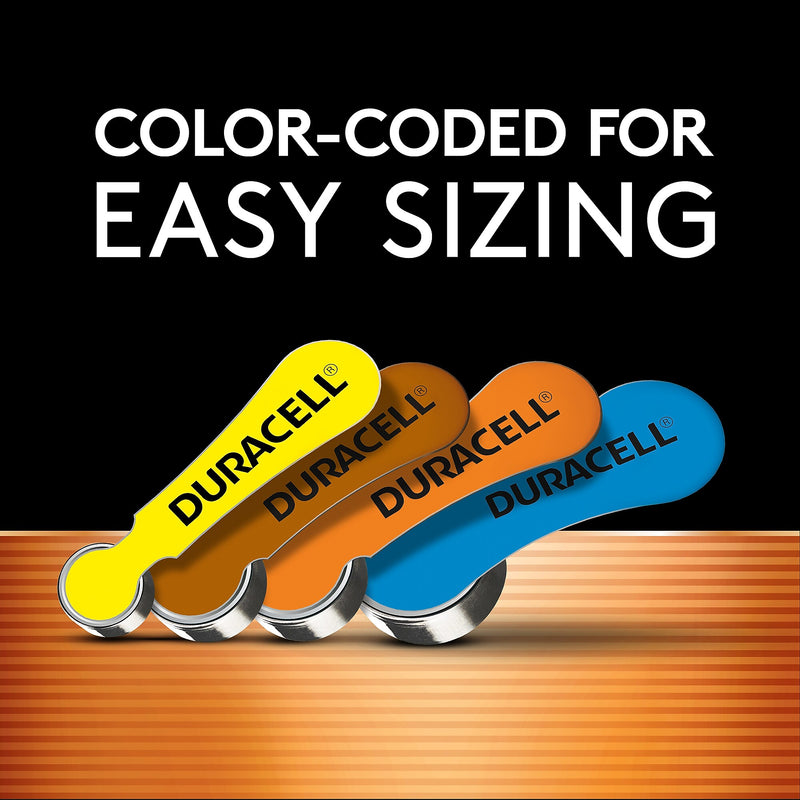 Duracell Size 13 Orange Hearing Aid Batteries, 16/Pack (DURDA13B16ZM09)