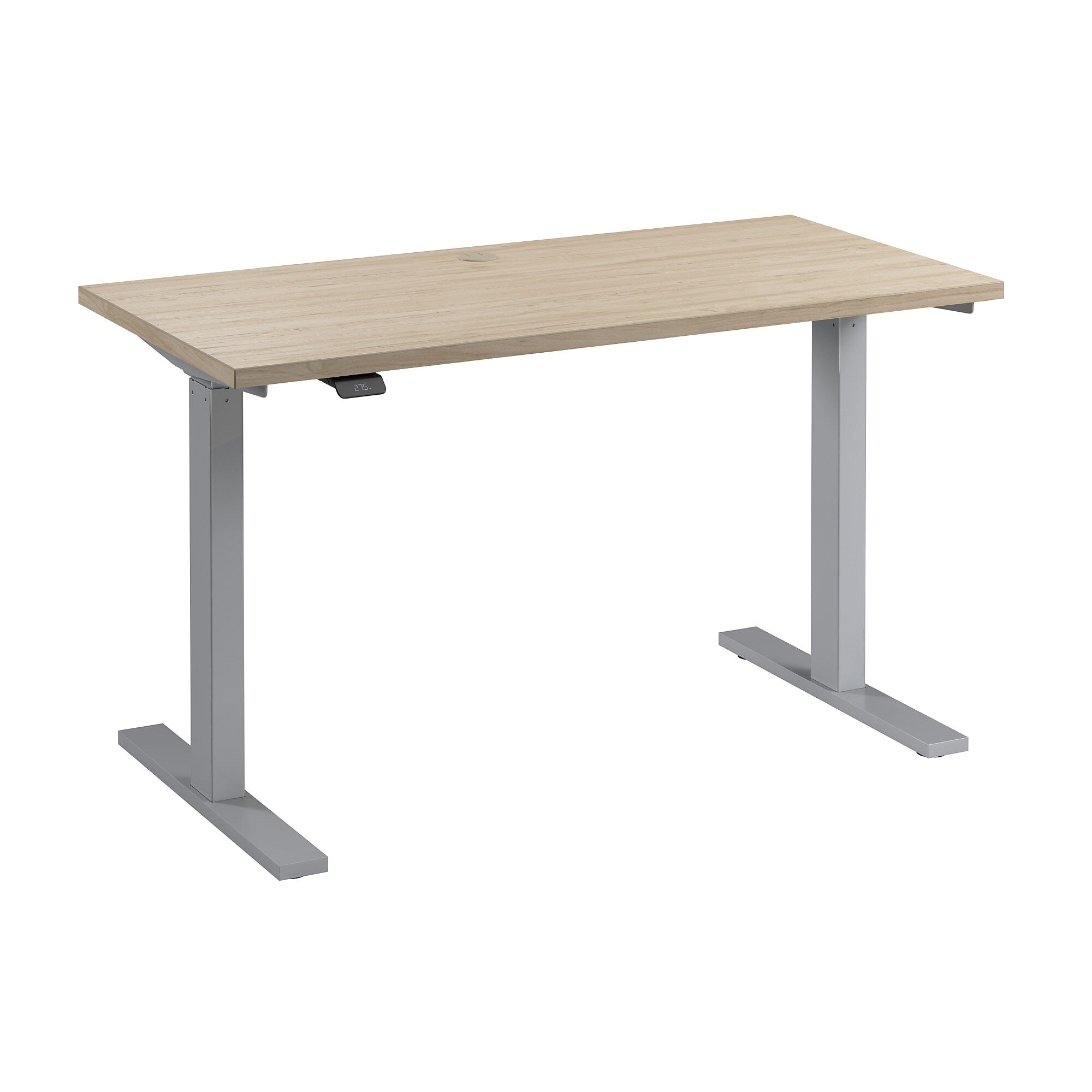 Bush Business Furniture Move 60 Series 48"W Electric Adjustable Standing Desk, Natural Elm/Cool Gray Metallic (M6S4824NESK)