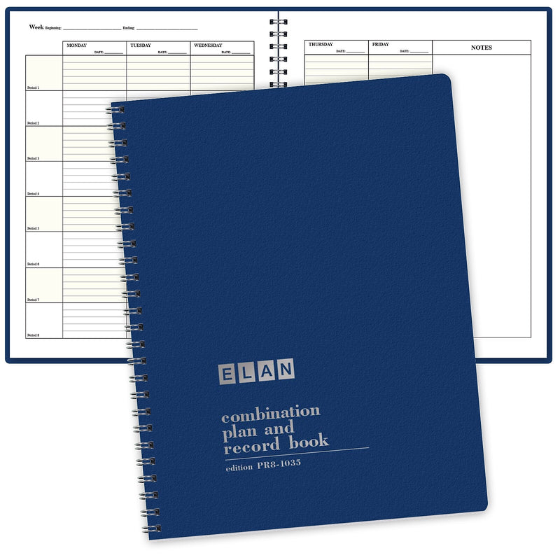 ELAN Undated Combination Plan and Record Book, 8.5" x 11", 30/Pack (PR8-1035-CP)