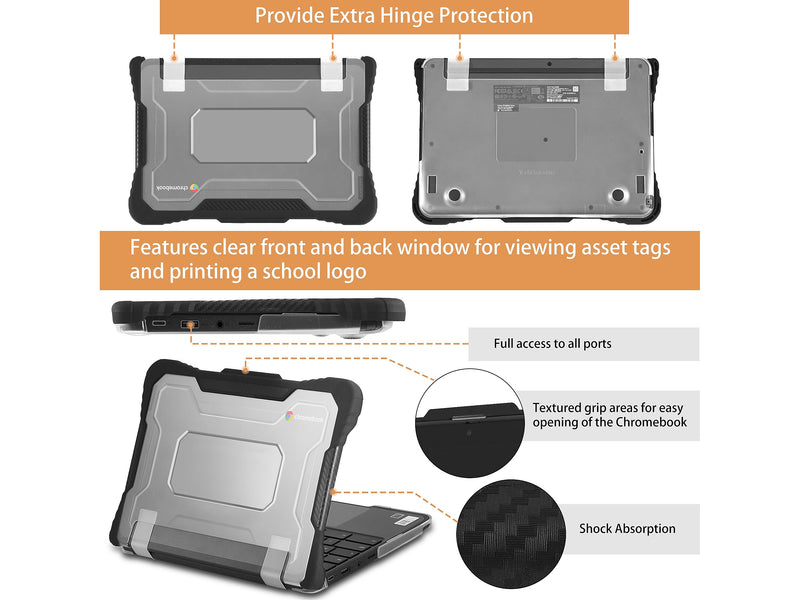 TechProtectus ShockProof 11.6" Laptop Case for Lenovo 300e/300w Gen3 Chromebook, Shock-Absorbing, Black (TP-LN-300E3)