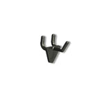 Azar Displays 1" Glass-Filled Nylon Hook: 0.225" Diameter, 50-Pack, Black (800071-BLK)