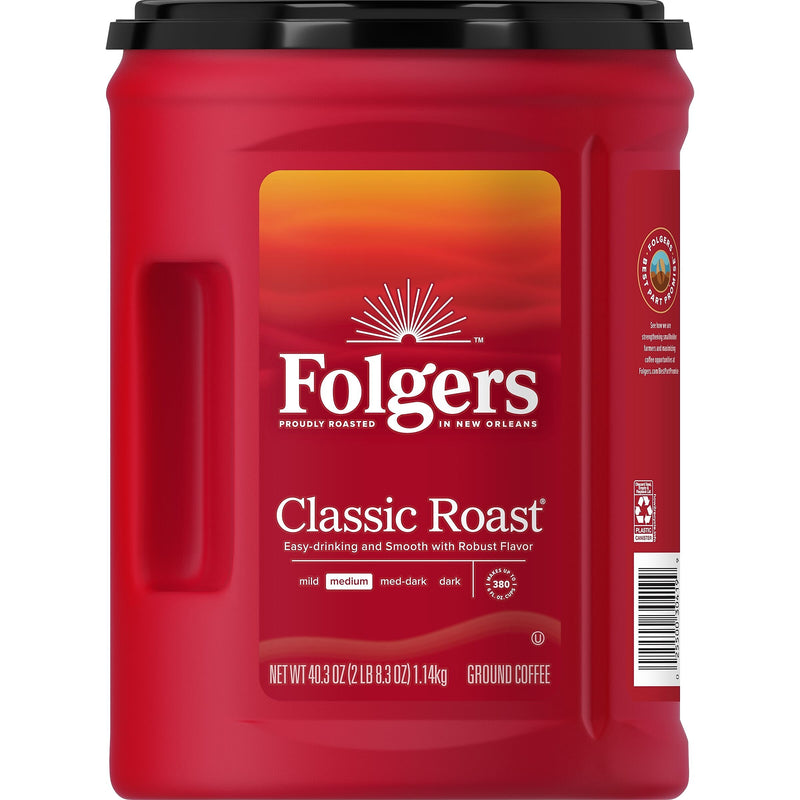 Folgers Classic Roast Ground Coffee, Medium Roast, 40.3 oz. (2550000529C/2550030420)