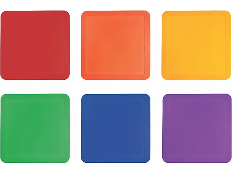 Champion Sports Poly Base Markers, Assorted Colors, 6/Pack (PBMSET)