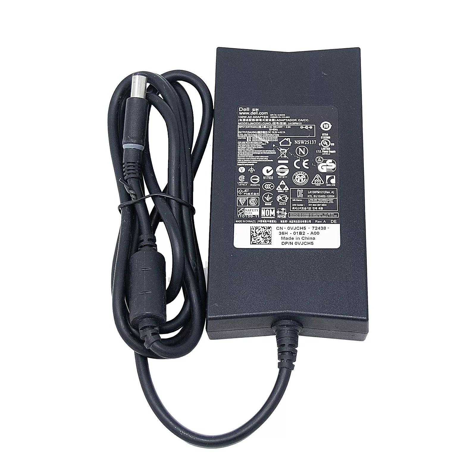 Dell Slim 130W Laptop Adapter & Charger for Dell Latitude Laptop, Black (MTMPN)