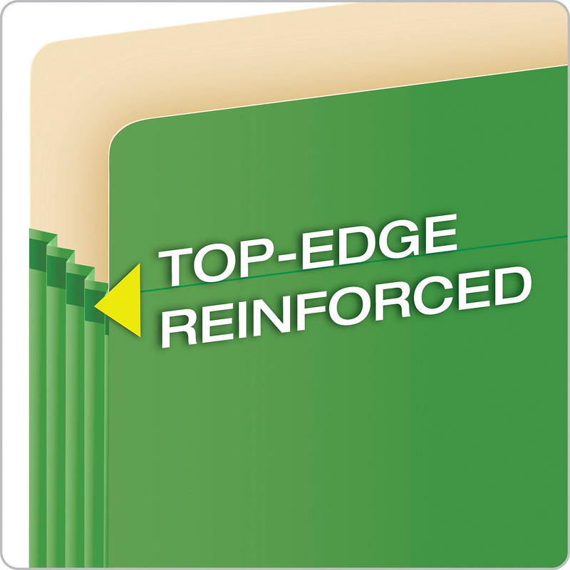 Pendaflex Color File Pocket, 3.5" Expansion, Letter Size, Green (1524E GRE)