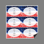 Full Color Magnetic Sign, Oval  - Horizontal, 6 Pieces