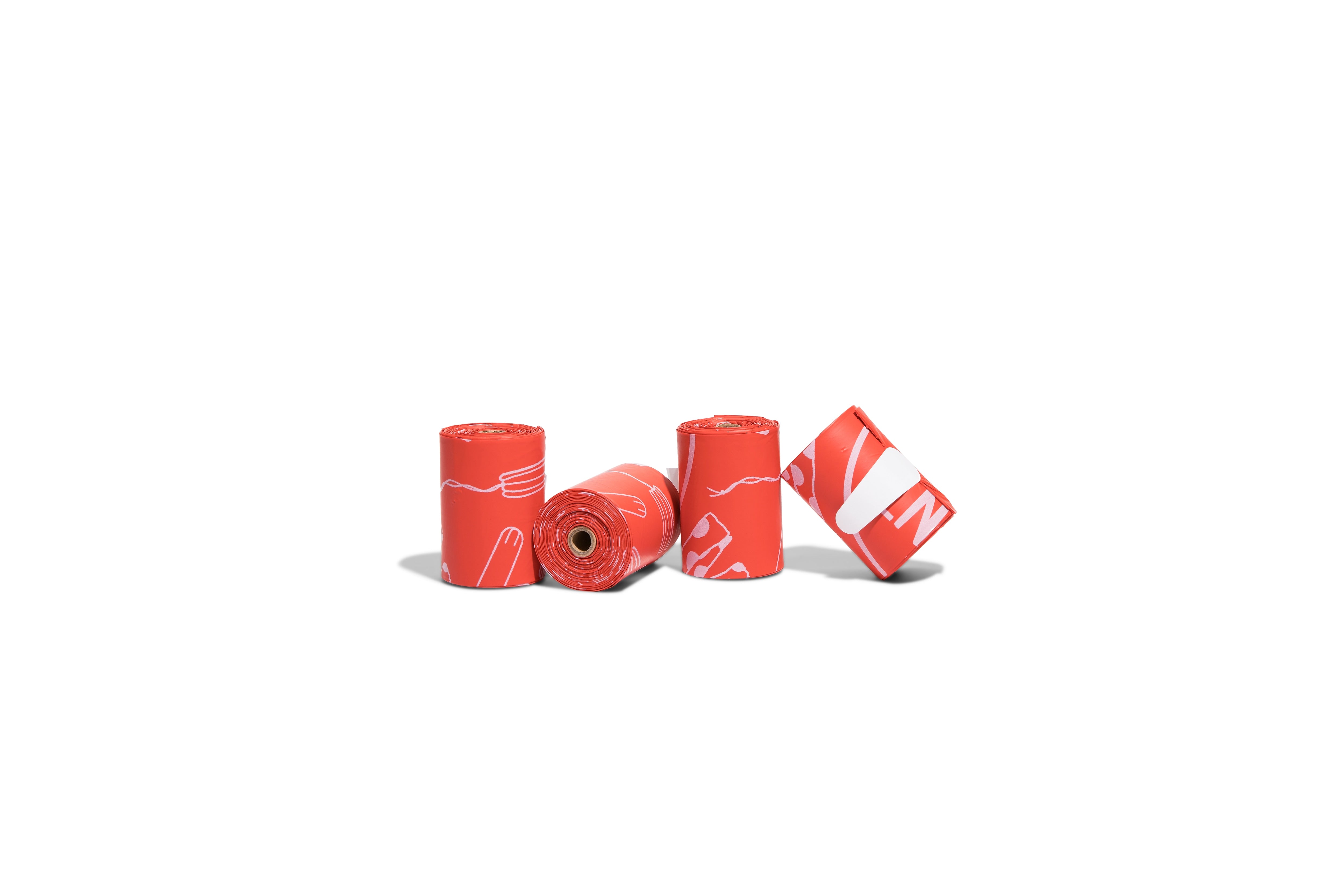 Aunt Flow Sanitary Disposal Bag Rolls, Plant-based, Coral,  8/Pack (BAG-DISP-RFLL-8)