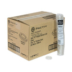 Pactiv Evergreen Portion Cup Lids, Fits 0.5 oz to 1 oz Cups, Clear, 100/Sleeve, 25 Sleeves/Carton