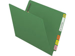 Medical Arts Press Reinforced End Tab File Folder, Straight Cut, Letter-Size, Green, 50/Box (S-01502-GRN)