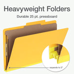 Pendaflex Heavy Duty Classification Folder, 1-Dividers, 2" Expansion, Legal Size, Yellow, 10/Box (1006947)