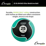 Champion Sports 25 lbs. Rhino Elite Medicine Ball, Green (CHMP703)