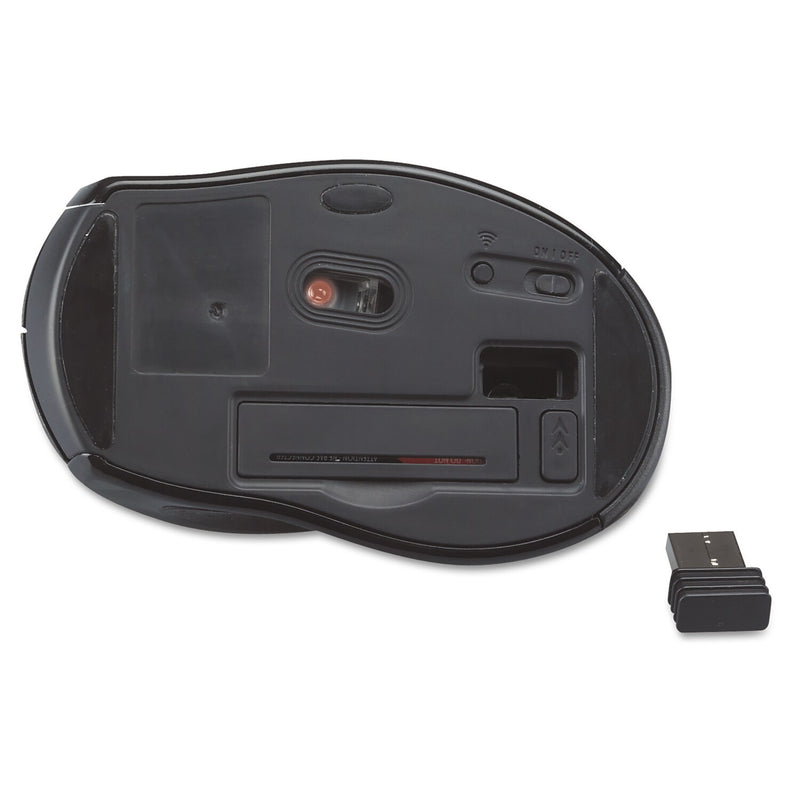Innovera Wireless Ambidextrous Optical USB Mouse, Gray/Black (IVR61025)