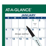 2026 AT-A-GLANCE 32" x 48" Yearly Dry Erase Wall Calendar, Reversible, White/Green (PM310-28-26)