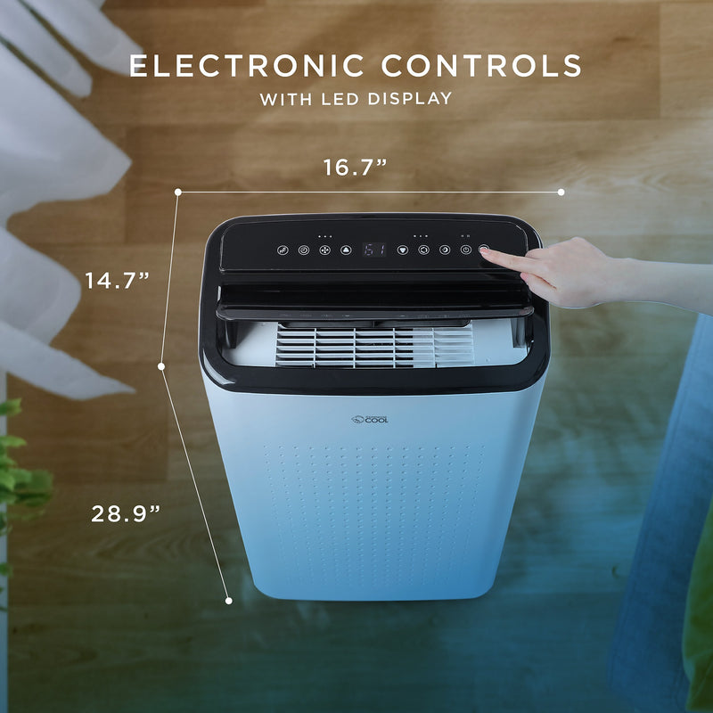 Commercial Cool 115-Volt 12,000 BTU (8,150 BTU DOE) Portable Air Conditioner, with Remote, White (CCP8JW)