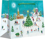 JAM Paper Christmas Village Large Gift Bags, 120/pack (526BXLT6071)