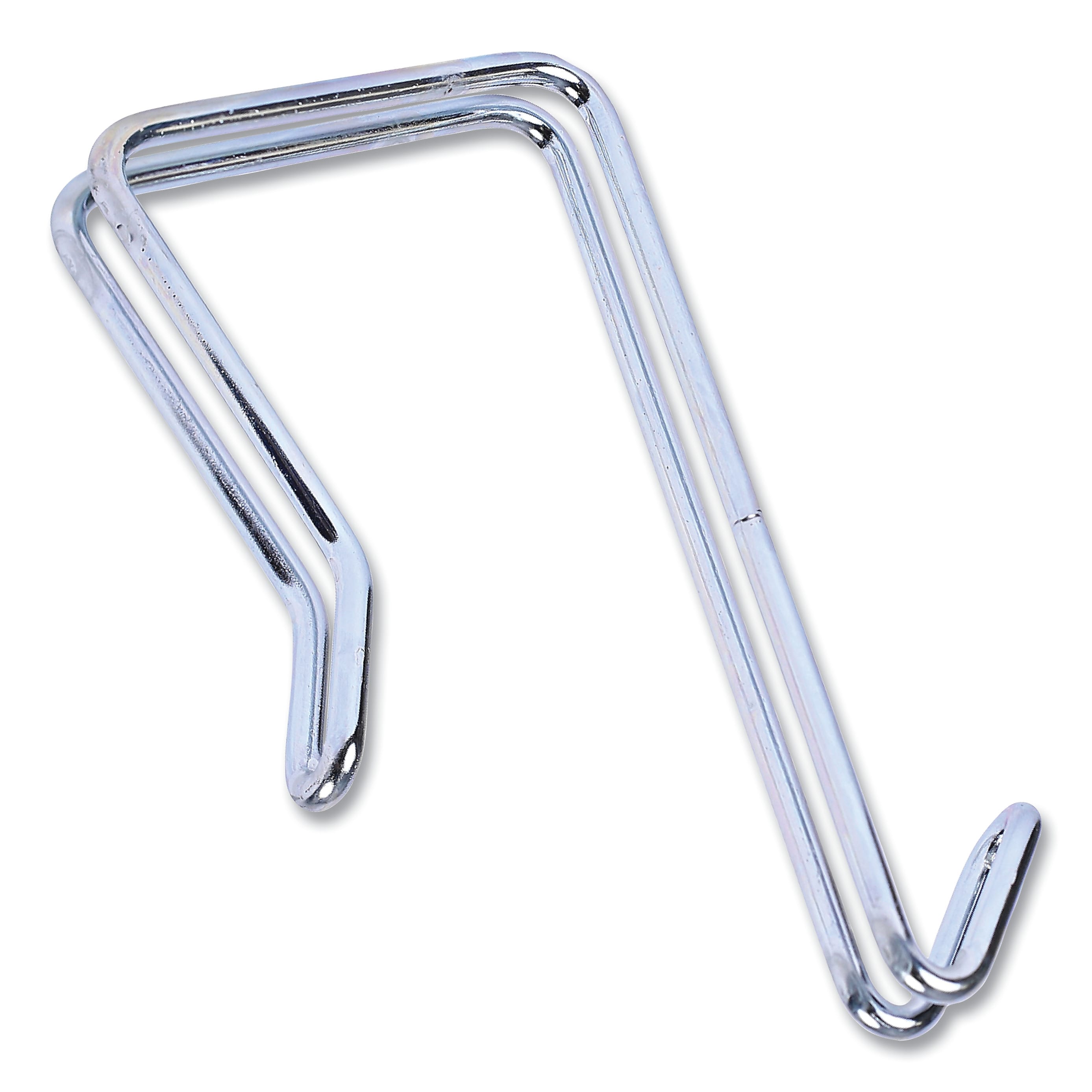 Single Sided Partition Garment Hook, Silver, Steel, 2/Pack (ALECH1SR)