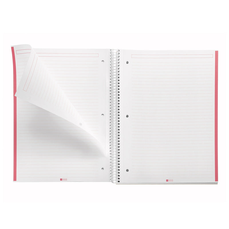 Miquelrius Emotions 1-Subject Composition Notebook, 8.5" x 11", College-Ruled, 80 Sheets, Coral, 5/Pack (48284CS)