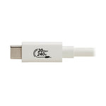 Eaton USB4 6.6' USB-C 240W Charging Cable, 20 Gbps, Male to Male, White (U521-1P0M-WH20G)