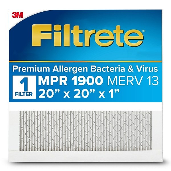 Filtrete High Performance Air Filter, 1900 MPR, 20" x 20" x 1" (UA02-4)