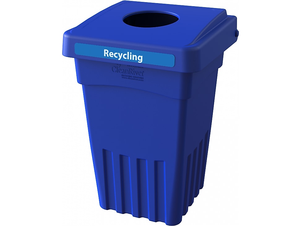 CleanRiver BevvyBin Recycling Bin, 8 Gallon, Blue (BEVVY8-1-BE)