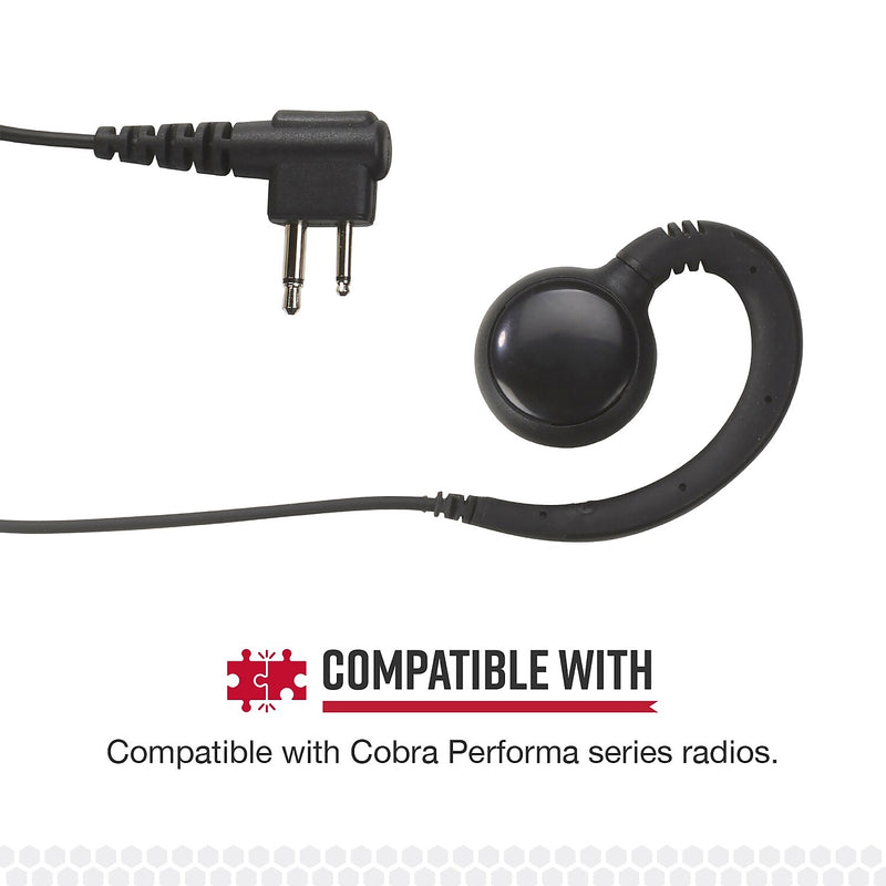 Cobra C-Style Swivel Wrap Around-the-Ear Headset for Cobra Performa 400/450 2-Way Handheld Business Radios, Black (0010099-1)