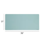 Smead Large Vegan Leather Anti-Slip Desk Pad, 36" x 17", Light Blue (SMD64830)