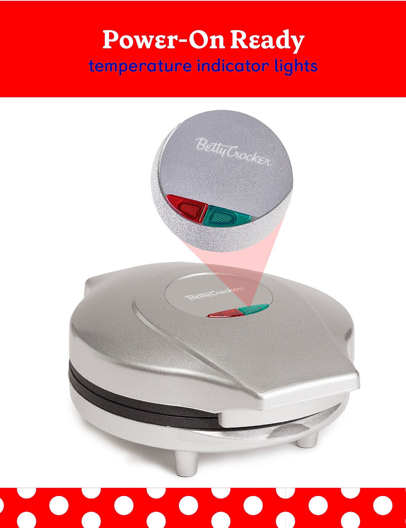 Betty Crocker 8-Inch Travel Size Pizza Maker Plus, Silver (BC-4959CS)
