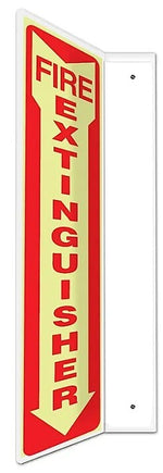 Accuform Signs® Fire Extinguisher Projection Sign, Red/White, 24"H x 4"W, 1/Pack (PSP720)