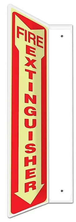 Accuform Signs® Fire Extinguisher Projection Sign, Red/White, 24"H x 4"W, 1/Pack (PSP720)