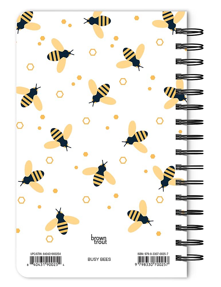 BrownTrout Busy Bees Hardcover Journal, 5.25" x 8.25", Multicoloreed, 192 Pages (9798330700257)