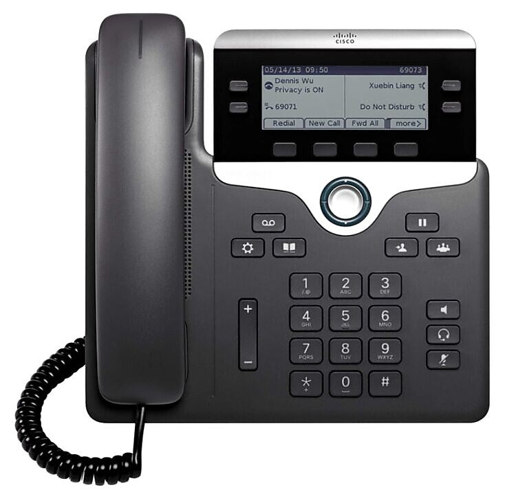 Cisco 7841 4-Line VOIP Phone, Black (CP-7841-3PW-NA-K9=)