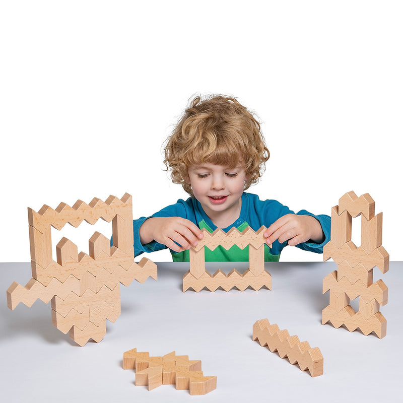 Educational Advantage ZigZag Blocks, 30 Pieces (EA-359)