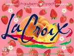 Lacroix Strawberry Peach Flavored Sparkling Seltzer Water, 12 fl. oz., 12 Cans/Pack, 2 Packs/Box (15021880)