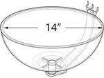 Azar 7" x 14" Pegboard Bowl Display, Clear/Silver, Each (729914)