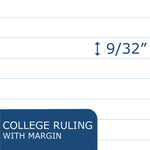 Roaring Spring Paper Products Signature 1-Subject Composition Notebooks, 7.5" x 9.75", College Ruled, 70 Sheets, Black (10111)