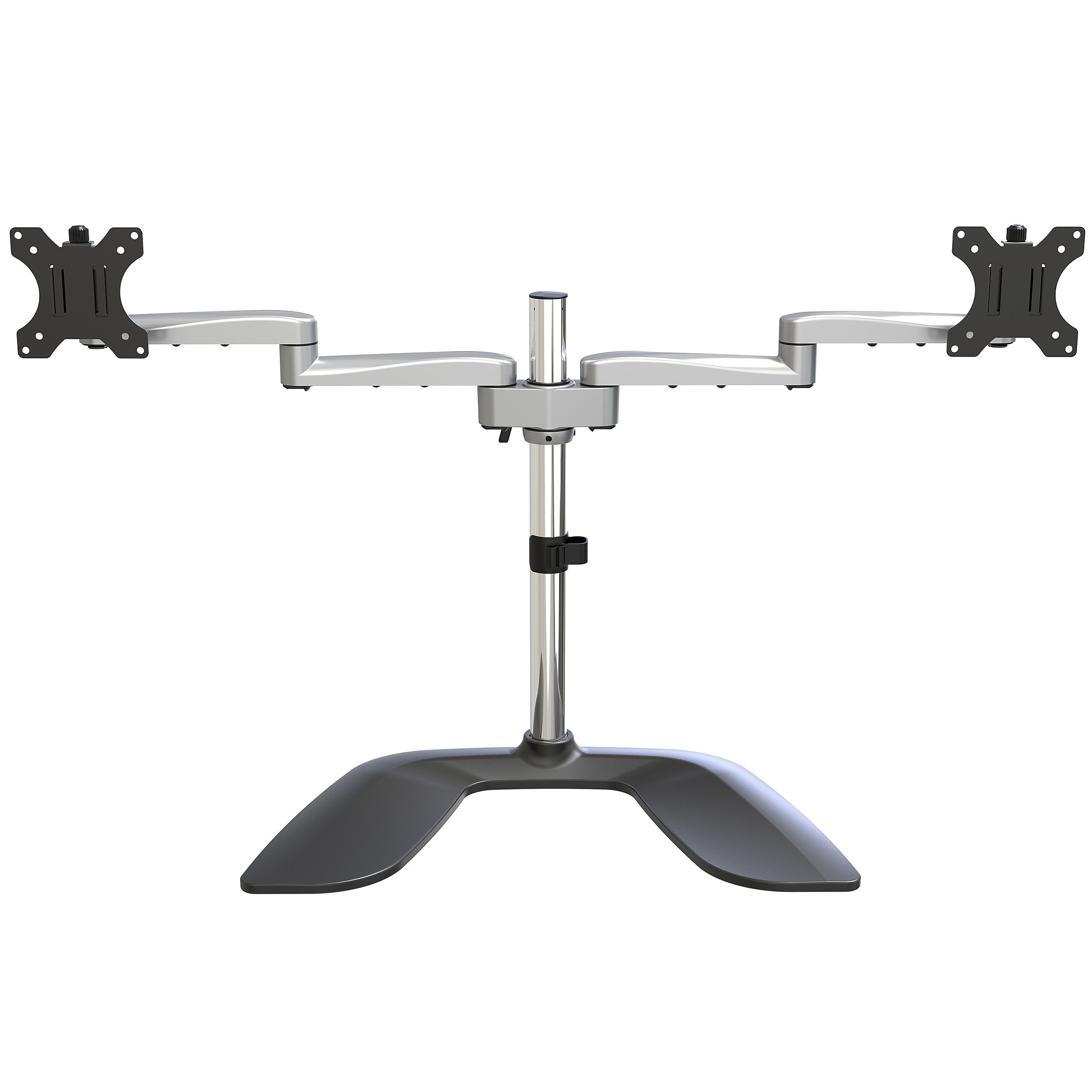 StarTech Dual Monitor Stand, For Up to 32" Monitors, Black/Silver (ARMDUALSS)