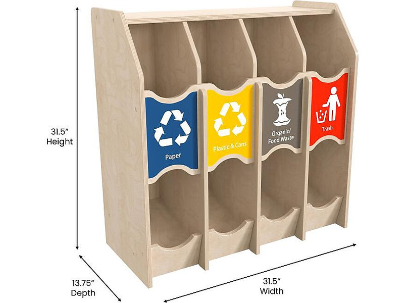 Flash Furniture Bright Beginnings Children's Recycling Station (MK-ME17154-GG)