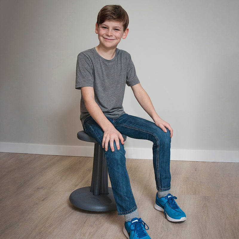 Kore Design Plastic/Poly Kids Wobble Stool, Black (KD-598)