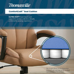 Thomasville Danvers Ergonomic Polyurethane Big & Tall Chair, 400 lb. Capacity, Light Tan (52403-TAN)