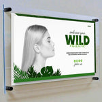 Azar Poster Holder, 21" x 26", Wall Mounted, Black, Acrylic (105528-BLK)