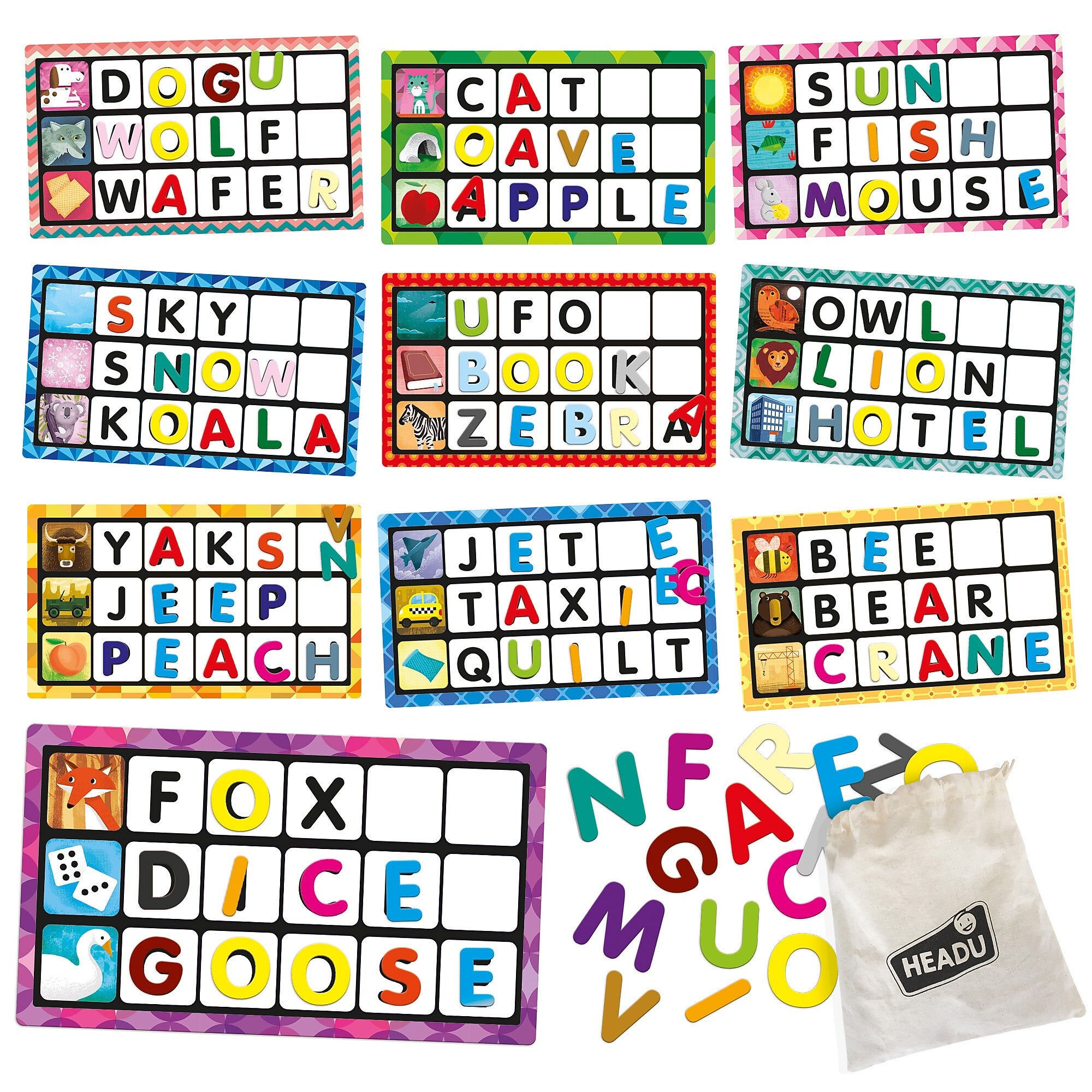Headu Montessori Touch Bingo Letters & Words (HDUEN20980)