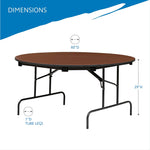 ICEBERG Premium Folding Table, 60"Dia., Mahogany (55264)